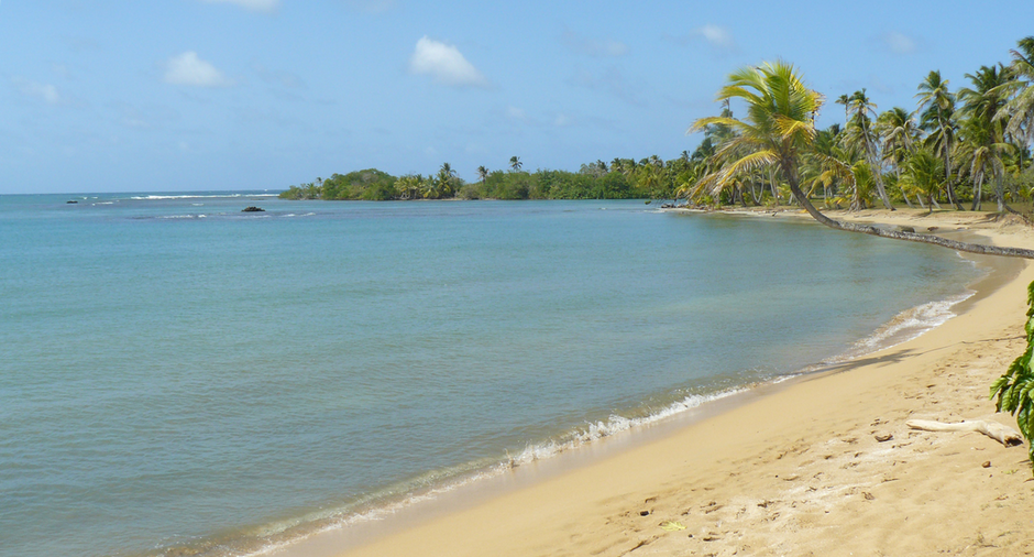 Beachfront view of Playa Damas coastline property for sale in Colon Costa Arriba, Panama